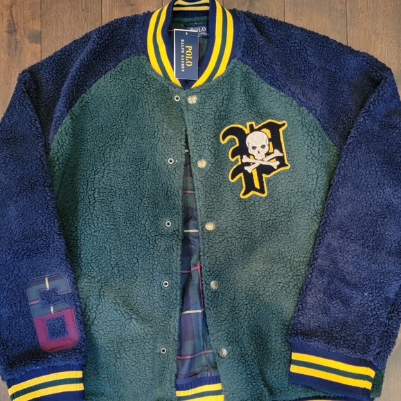 Polo Ralph Lauren Sherpa Baseball Jacket - Picture 2 of 9